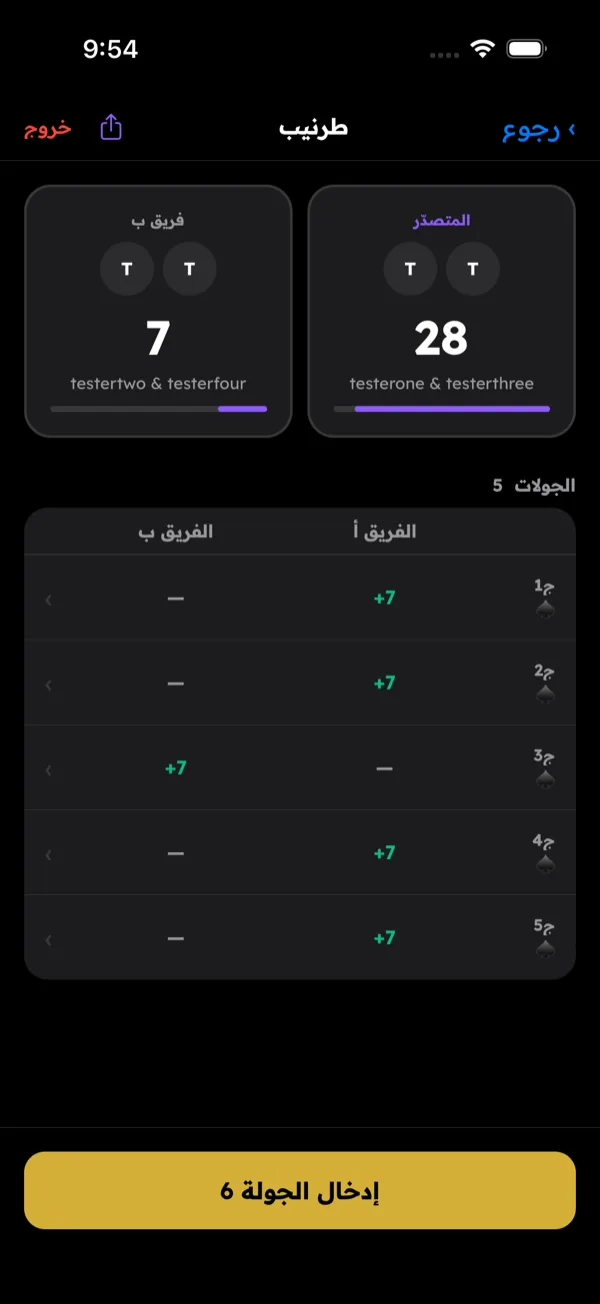 طرنيب — تابع النتيجة الجارية