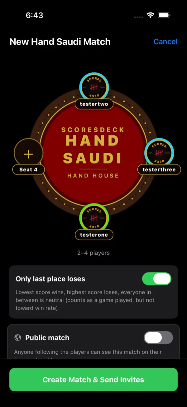 Hand Saudi — Choose how the loss is counted