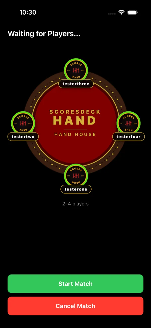 Hand — Create the match