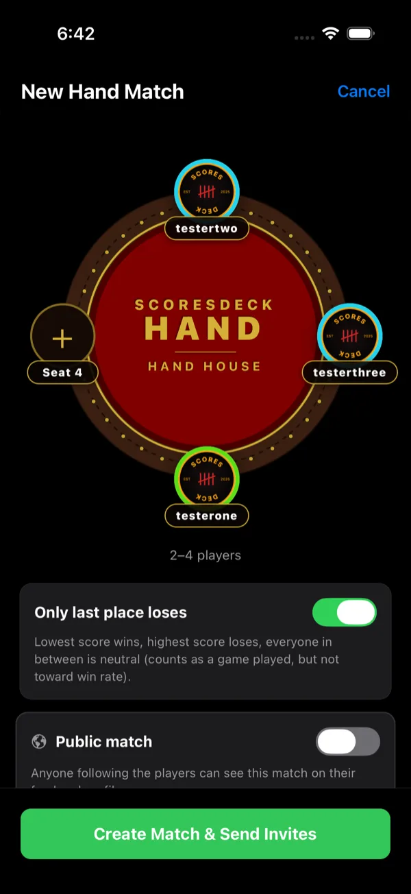 Hand — Choose how the loss is counted