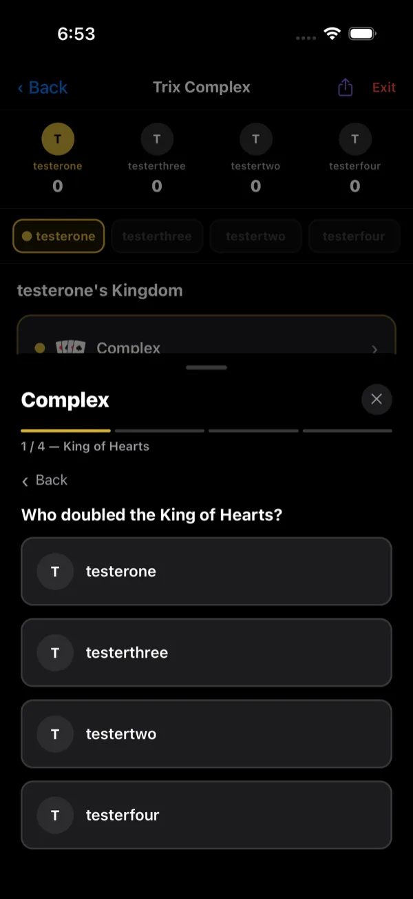 Trix Complex — Record a double