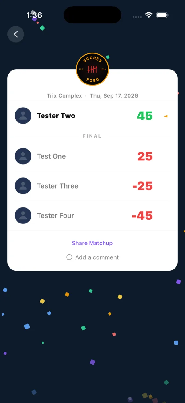 Trix Complex — Finish the match