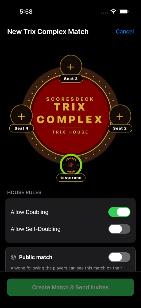 Trix Complex — Set the table